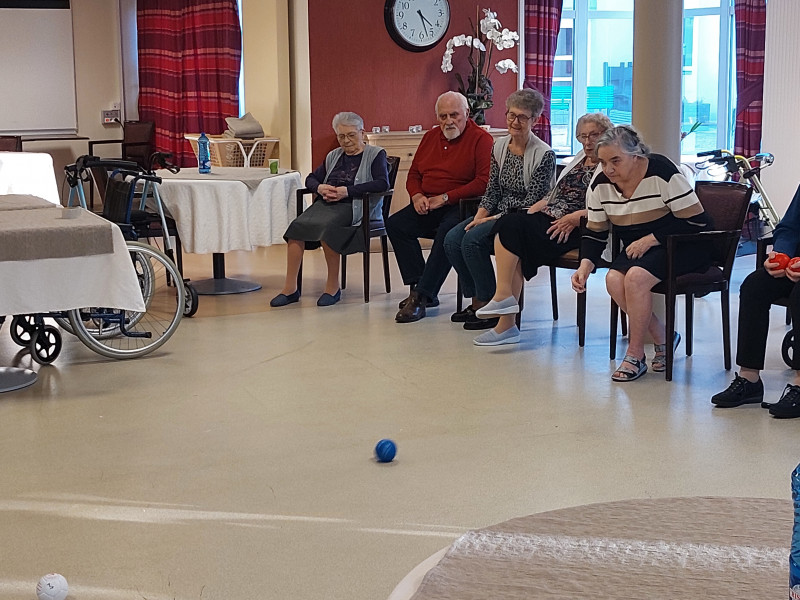 Après-midi Boccia ( pétanque assise) avec François notre psychomotricien